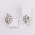 Серьги под серебро с белыми стразами