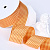 1-1/2"(38mm)Gingham Ribbon A011 лента тканевая в мелкую клетку 10 ярдов оранжевая
