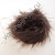 Искусственный меховой помпон 12 см  тёмно серый 27																														