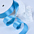 1"(25mm)Single Face Satin Ribbon 340 односторонняя сатиновая лента 10 ярдов голубая