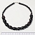 Бусы колье чёрный агат 50 см