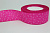 Лента репсовая 4 см 25 ярдов "Мелкий цветок" фуксия 027