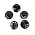 Пуговица 22 мм чёрная три стразы 400 шт Н94-3
