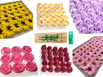 Цветы из мыльной пены, шпажки