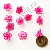 Кабошон "Ромашка" из каучука 1*1,5 см фуксия 20 шт