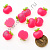 Кабошон "Яблочко" 17 мм 20 шт фуксия