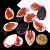 Стразы пришивные акрил "Капля" 18*13 мм 100 шт ярко розовые