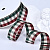 1"(25mm)Gingham Ribbon B016 лента тканевая в крупную клетку 10 ярдов бордово-зелёная