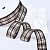 1"(25mm)Gingham Ribbon A317 лента тканевая в удлинённую клетку 10 ярдов коричневая
