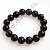 Браслет 12 мм имитация камня агат чёрный 