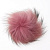 Натуральный меховой помпон с ниточкой 8 см лиловый