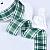 1-1/2"(38mm)Gingham Ribbon B018 лента тканевая в клетку 10 ярдов зелёная