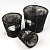 Набор кашпо плетеных круглых 3 шт. черный