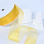 1-1/2"(38mm)Organza  Ribbon 5018 лента органза перламутровая 70 ярдов жёлтая