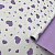 Плёнка корейская 0.56*10м 65мкм белая сиреневые сердца 3
