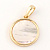 Подвеска родиевое покрытие перламутр в золоте 15 мм 1 шт Korea