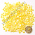 Полубусины под жемчуг клеевые 6 мм 50 гр жёлтые