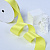 1 1/2"(38mm)Single Face Satin Ribbon 525 односторонняя сатиновая лента 10 ярдов жёлтая