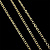Цепочки родиевое покрытие 2,5 золото 1 м №079418