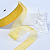 1"(25mm)Organza  Ribbon 5018 лента органза перламутровая 70 ярдов жёлтая