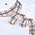 1"(25mm)Gingham Ribbon B004 лента тканевая в крупную клетку 10 ярдов бежевая