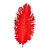Страусиное перо 45-50 см красная 02