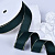 1"(25mm)Gold Metallic-Edge Grosgrain Ribbon 593 репсовая лента с золотым люрексом темно-зеленая