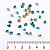 Стразы стекло в цапы 4 мм 15 гр бирюзовые