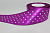 Лента атласная средний горошек 4 см 25 ярдов фиолетовая 29