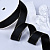 1"(25mm)Gold Metallic-Edge Grosgrain Ribbon 030 репсовая лента с золотым люрексом чёрная