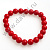 Браслет 8 мм имитация камня корал красный