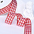 1"(25mm)Gingham Ribbon A313 лента тканевая в крупную клетку 10 ярдов красная