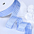 1"(25mm)Gingham Ribbon A062 лента тканевая в мелкую клетку 10 ярдов голубая