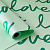 Плёнка для цветов в рулоне Love 56 см*10 м мятно-зелёная 05